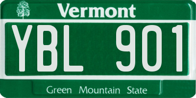 VT license plate YBL901