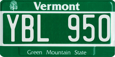 VT license plate YBL950