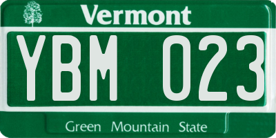 VT license plate YBM023