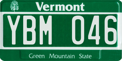 VT license plate YBM046