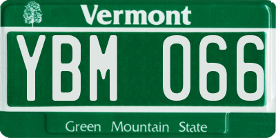 VT license plate YBM066