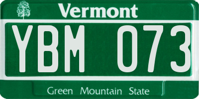 VT license plate YBM073