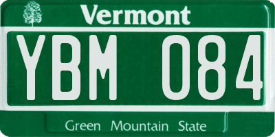 VT license plate YBM084