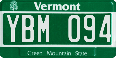 VT license plate YBM094
