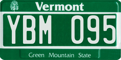 VT license plate YBM095
