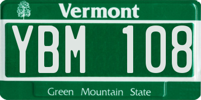 VT license plate YBM108
