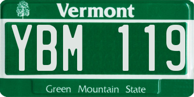 VT license plate YBM119