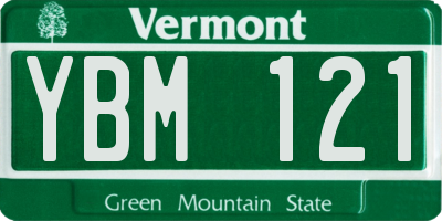 VT license plate YBM121