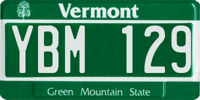 VT license plate YBM129