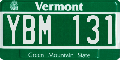 VT license plate YBM131
