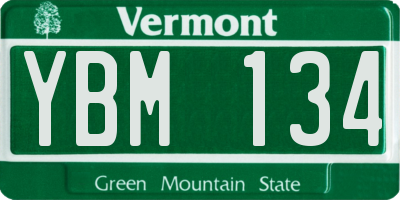 VT license plate YBM134
