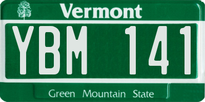 VT license plate YBM141