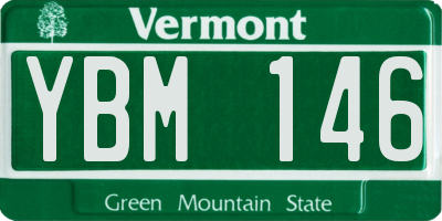 VT license plate YBM146