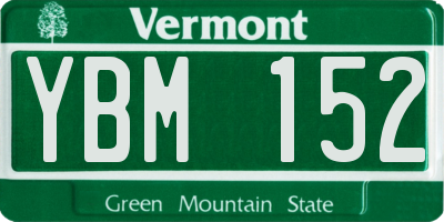 VT license plate YBM152