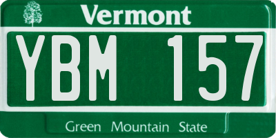 VT license plate YBM157