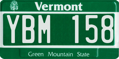VT license plate YBM158