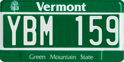 VT license plate YBM159