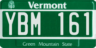 VT license plate YBM161