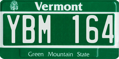 VT license plate YBM164