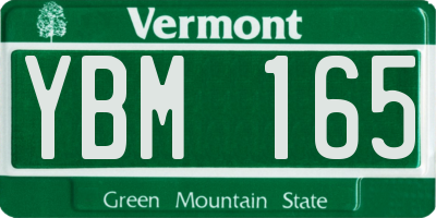 VT license plate YBM165