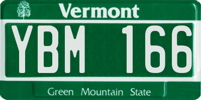 VT license plate YBM166