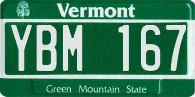 VT license plate YBM167