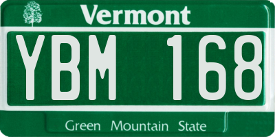 VT license plate YBM168
