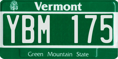 VT license plate YBM175
