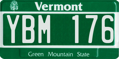 VT license plate YBM176