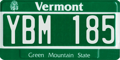 VT license plate YBM185