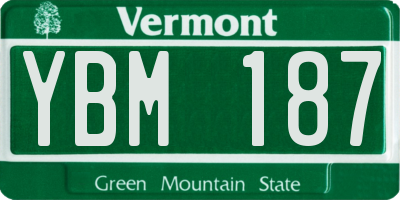 VT license plate YBM187