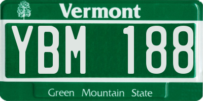VT license plate YBM188