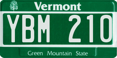 VT license plate YBM210