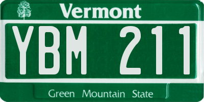VT license plate YBM211