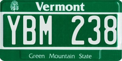 VT license plate YBM238