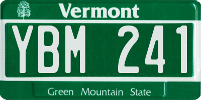 VT license plate YBM241