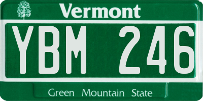 VT license plate YBM246