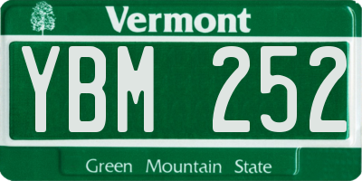 VT license plate YBM252