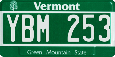 VT license plate YBM253