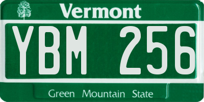 VT license plate YBM256