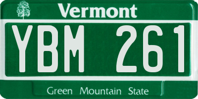 VT license plate YBM261