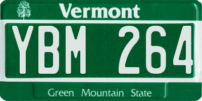 VT license plate YBM264