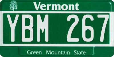 VT license plate YBM267