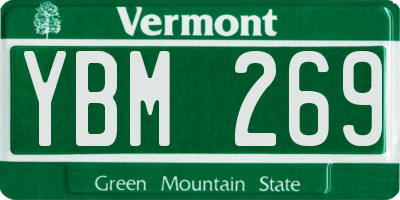 VT license plate YBM269