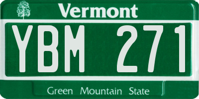 VT license plate YBM271