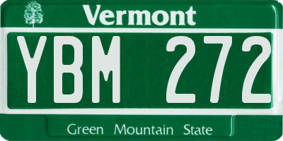 VT license plate YBM272