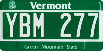 VT license plate YBM277