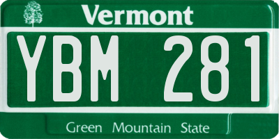 VT license plate YBM281