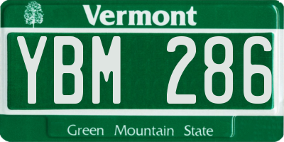 VT license plate YBM286