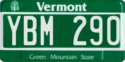 VT license plate YBM290